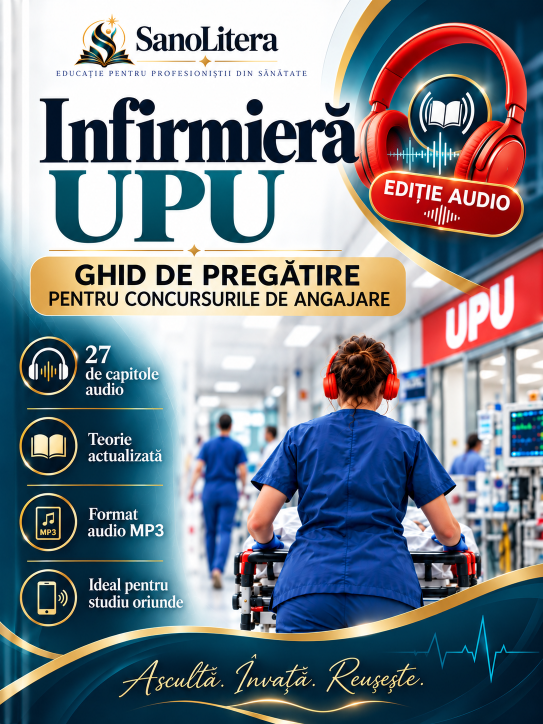 Infirmieră UPU – Ghid complet de pregătire pentru concursuri | Audiobook MP3